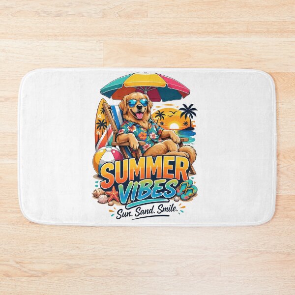 Item preview, Summer Vibes Golden Retriever Beach designed and sold by Sovereign Supply Co..