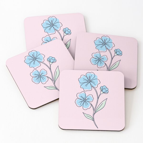 Item preview, Delicate Blue Wildflower Botanical Illustration designed and sold by kowlymowllss.