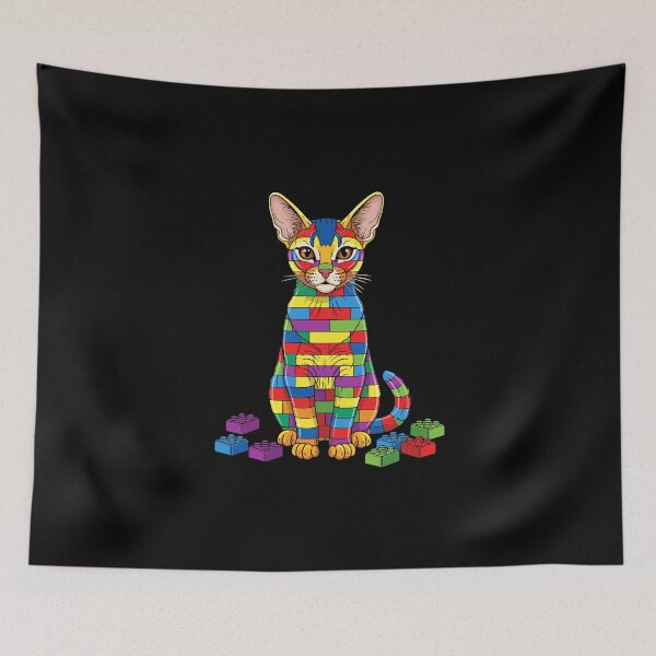 Item preview, Building Blocks Cat Feline Enthusiast Toy Builder designed and sold by PopStars1993.
