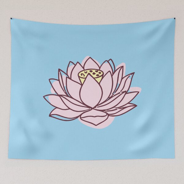 Item preview, Serene Pink Lotus Bloom Illustration designed and sold by kowlymowllss.