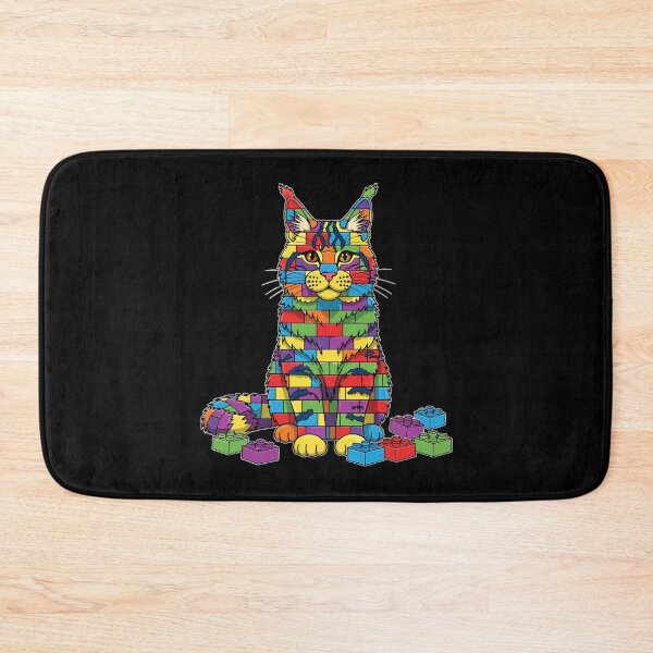Item preview, Maine Coon Cat Building Blocks Feline Pet Lover designed and sold by PopStars1993.