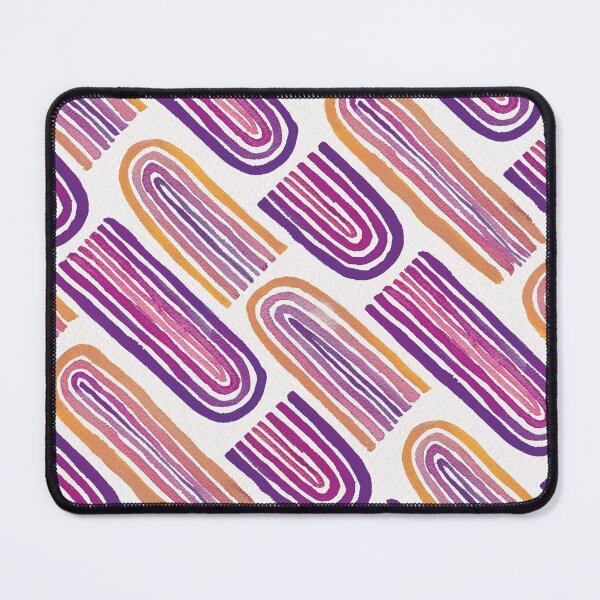 Item preview, Purple & Orange Watercolour Arch Stripe Pattern | Retro Geometric Art designed and sold by Twisted-Type-Co.