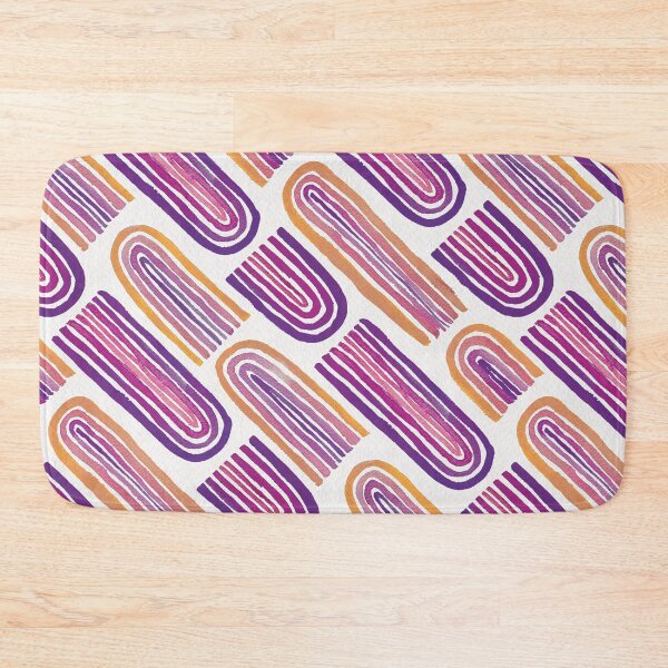 Item preview, Purple & Orange Watercolour Arch Stripe Pattern | Retro Geometric Art designed and sold by Twisted-Type-Co.