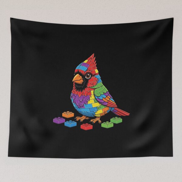 Item preview, Cardinal Bird Building Blocks Birdwatching Lover designed and sold by PopStars1993.