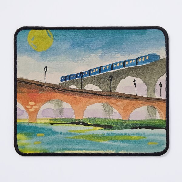 Item preview, Train on Yarm Bridge designed and sold by byArtistandMuse.