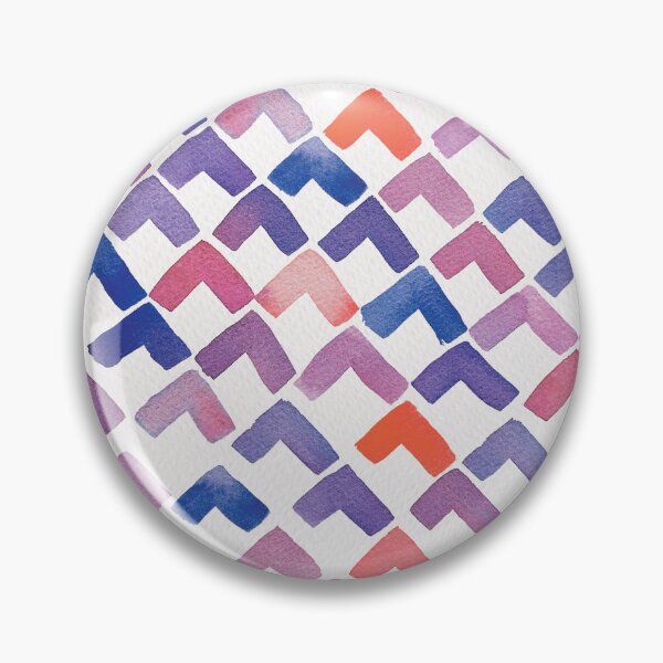 Item preview, Watercolor Chevron Pattern in Red and Blue - Hand Painted Geometric Design designed and sold by Twisted-Type-Co.