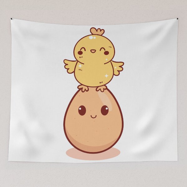 Item preview, Cute Chick Standing on Smiling Egg designed and sold by yuki-hana.