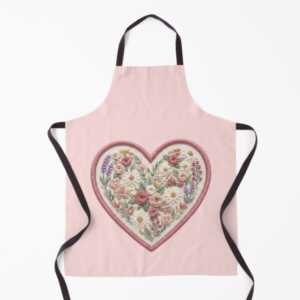 Item preview, Floral Heart Embroidery Style Patch Design designed and sold by Lamlamiu.