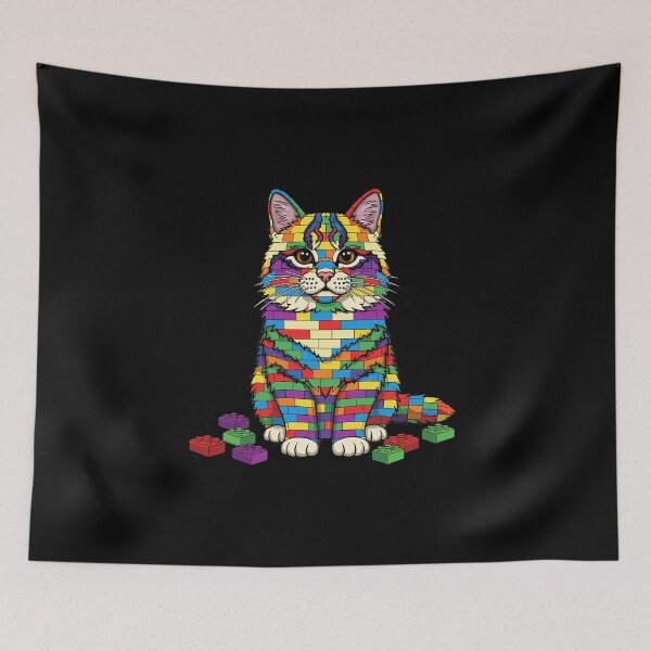 Item preview, Building Block Cat Feline Toy Bricks Builder designed and sold by PopStars1993.