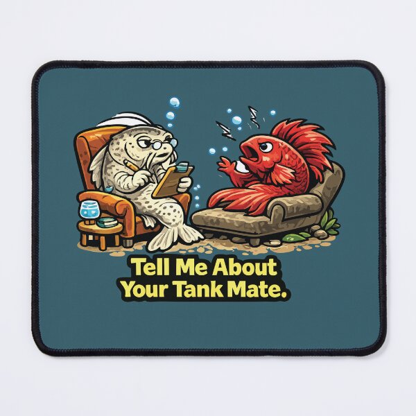 Item preview, Funny Betta Fish Therapy Tank Mate Aquarium designed and sold by SimplePoDesign.