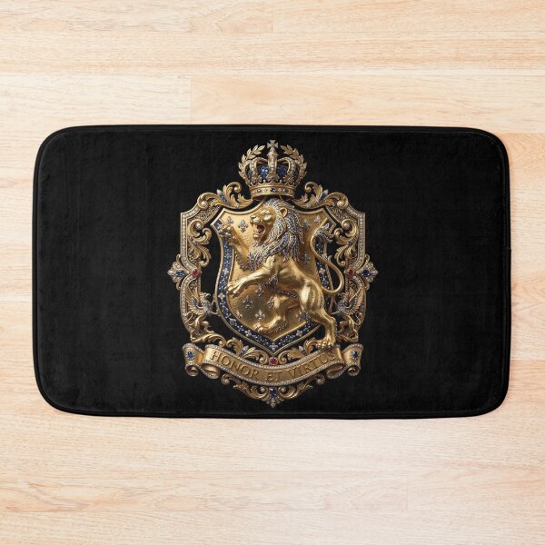 Item preview, Golden Lion Crest Diamond Sapphire Medieval Heraldry designed and sold by LuisWorks.