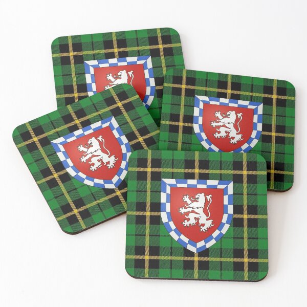 Aperçu de l'œuvre Wallace Coat of Arms and Modern Hunting Tartan créée et vendue par Kirrindy Designs.