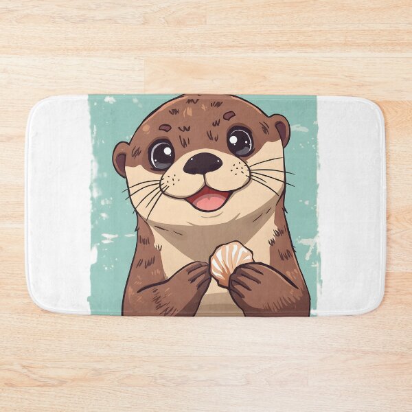 Item preview, Cute Kawaii Otter Sticker | Adorable Smiling Sea Otter Cartoon Illustration designed and sold by dreamz-world.