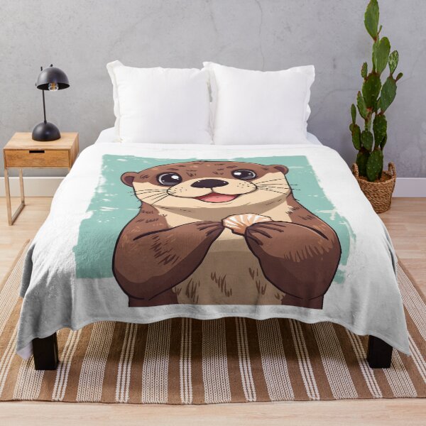 Item preview, Cute Kawaii Otter Sticker | Adorable Smiling Sea Otter Cartoon Illustration designed and sold by dreamz-world.