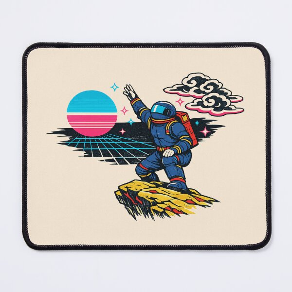 Item preview, Neon Retro Synthwave Ukiyo‑E Ancient Spaceman designed and sold by KungPowUnicorn.
