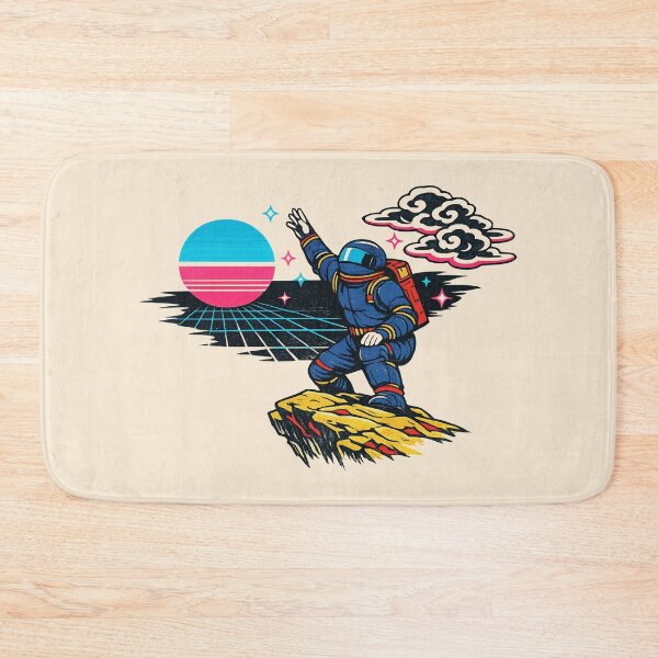 Item preview, Neon Retro Synthwave Ukiyo‑E Ancient Spaceman designed and sold by KungPowUnicorn.