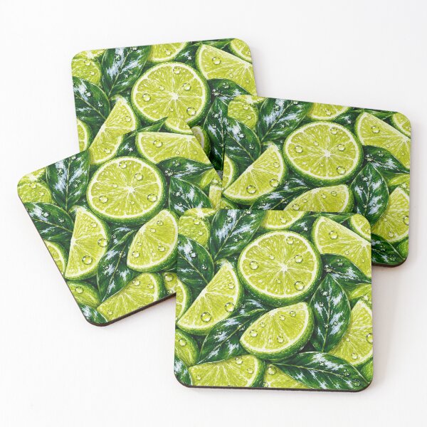 Item preview, Lime Citrus Fruit Pattern Fresh Green Print designed and sold by DjFreeq.