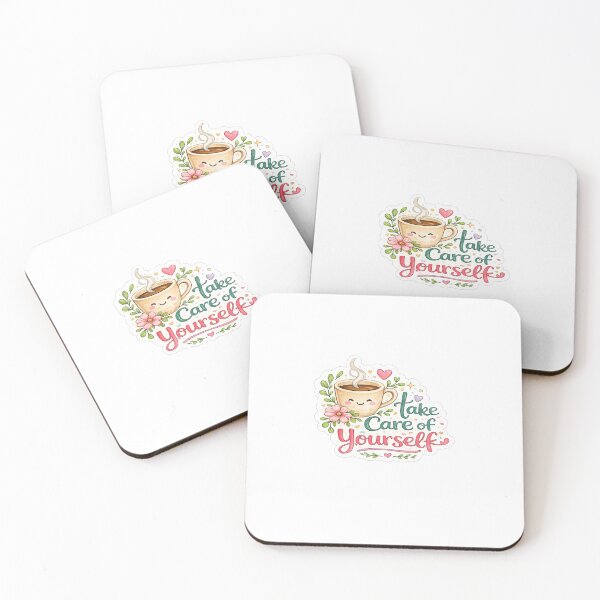 Item preview, Take Care of Yourself | Cute Coffee Self-Care Sticker | Motivational Quote PNG | Cozy Aesthetic Design designed and sold by Ishratparween11.