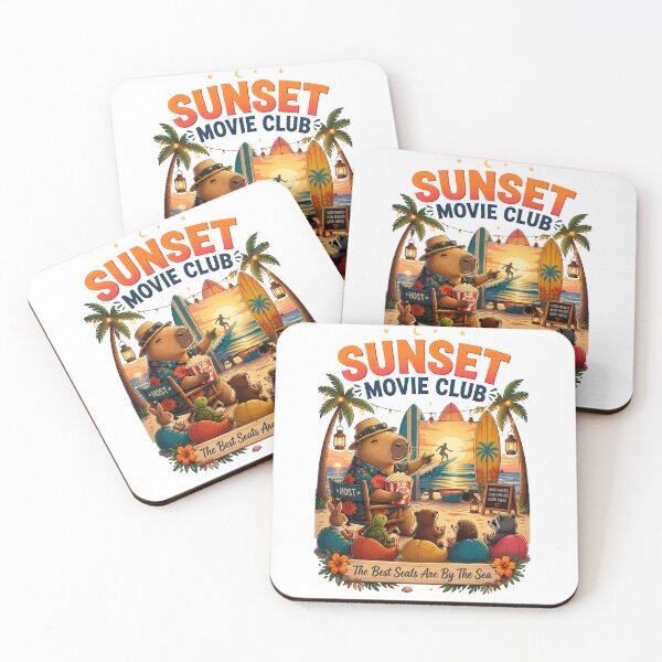 Item preview, Sunset Movie Club Capybara Beach designed and sold by Sovereign Supply Co..