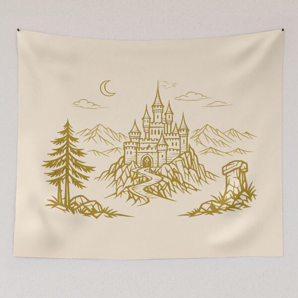 Item preview, Minimalist Fantasy Castle designed and sold by KungPowUnicorn.