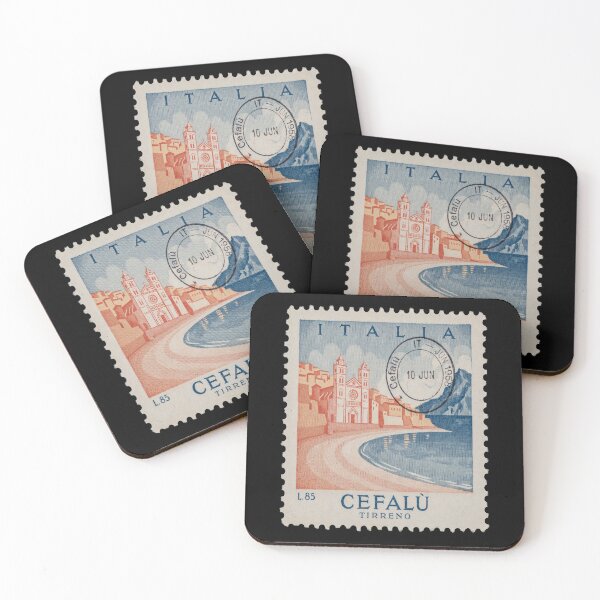 Item preview, Cefalù Sicily Tyrrhenian Coast Postage Stamp Travel Sticker designed and sold by stickercuffs.