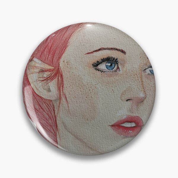 Item preview, Pink Hair Girl Watercolor Portrait designed and sold by Mvicen.