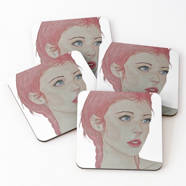 Item preview, Pink Hair Girl Watercolor Portrait designed and sold by Mvicen.