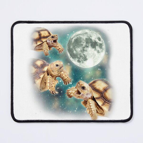 Item preview, Three Tortoises Howl at Moon Wildlife Mountain Turtle Meme T-Shirt designed and sold by JJLetterDesigns.