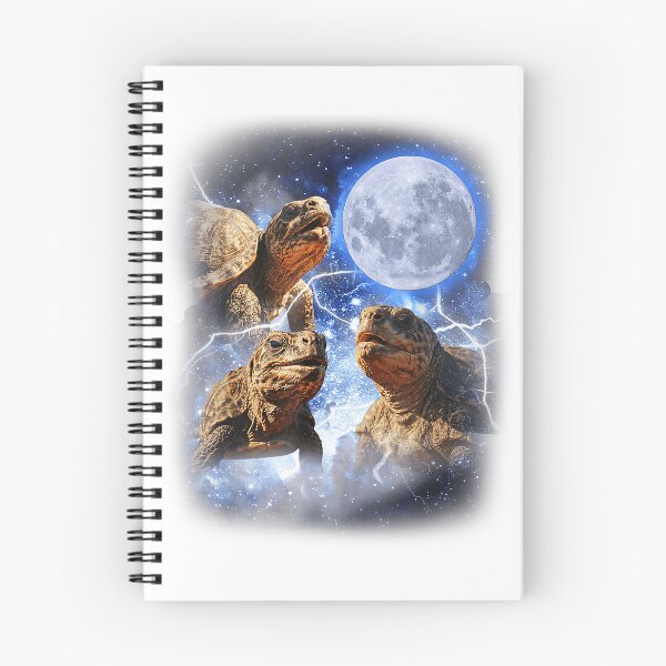 Item preview, Three Tortoises Moon Howl Wildlife Mountain Turtle Meme T-Shirt designed and sold by Voila-creative.