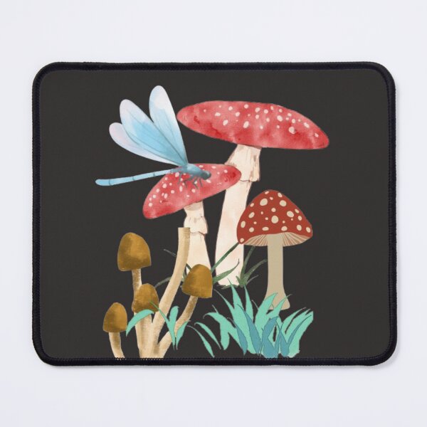 Item preview, Whimsical Mushroom and Dragonfly Illustration designed and sold by EdgeSphere.