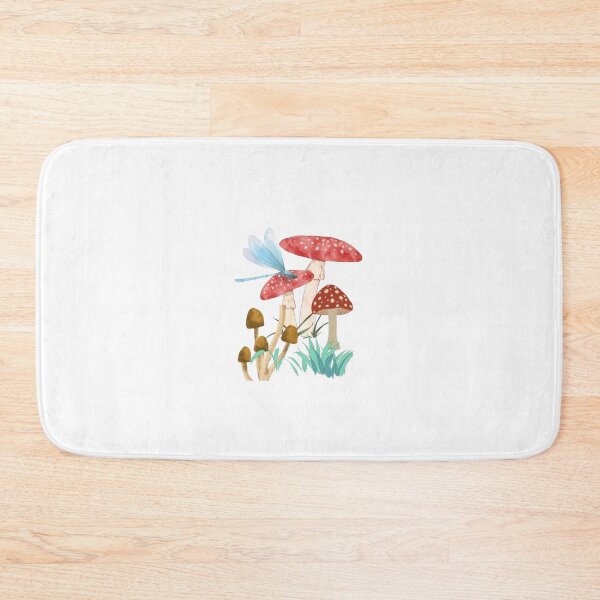 Item preview, Whimsical Mushroom and Dragonfly Illustration designed and sold by EdgeSphere.
