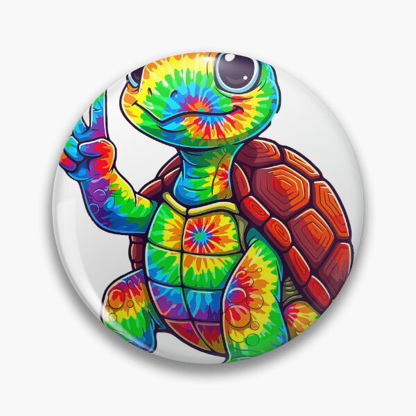 Item preview, Tie-Dye Turtle Peace Sign Hippie T-Shirt designed and sold by DArtfulStudio.