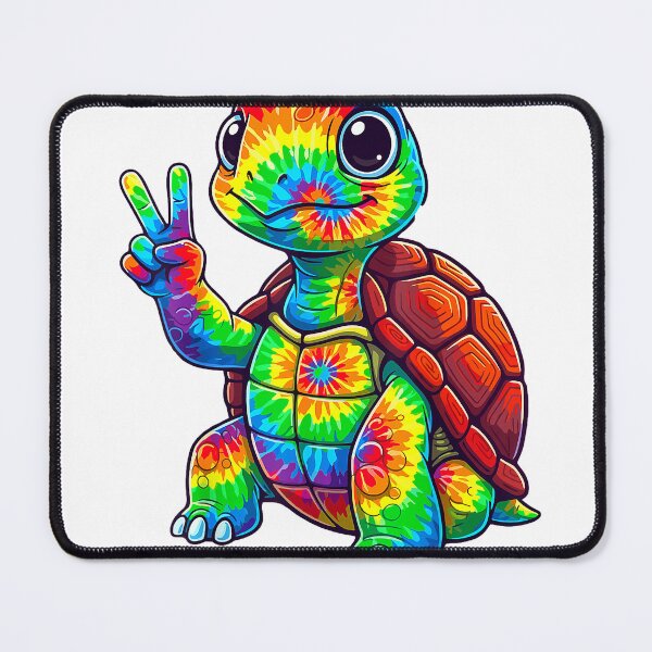 Item preview, Tie-Dye Turtle Peace Sign Hippie T-Shirt designed and sold by DArtfulStudio.