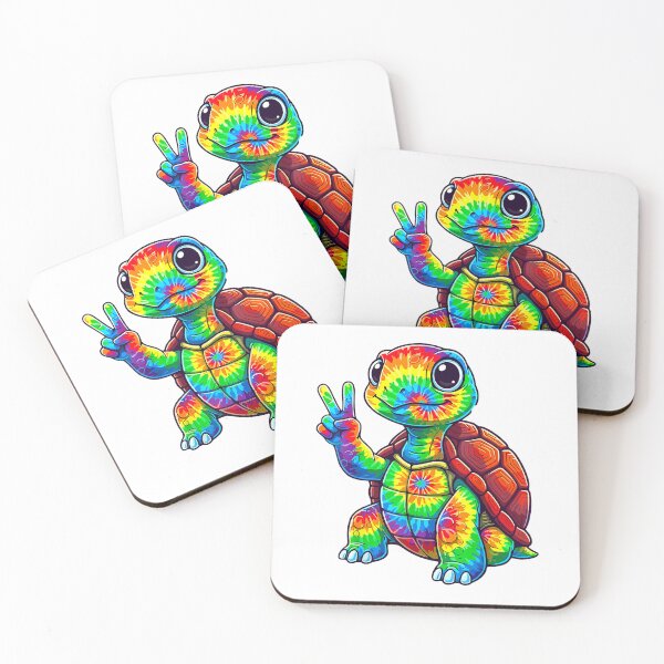 Item preview, Tie-Dye Turtle Peace Sign Hippie T-Shirt designed and sold by DArtfulStudio.