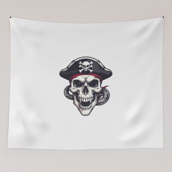 Item preview, Skull Pirate Snake Tattoo designed and sold by Creative-Flo.