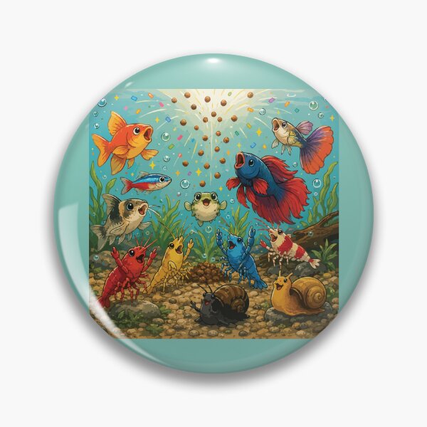 Item preview, Aquarium Feeding Frenzy Funny Fish Celebration designed and sold by SimplePoDesign.