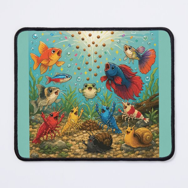 Item preview, Aquarium Feeding Frenzy Funny Fish Celebration designed and sold by SimplePoDesign.