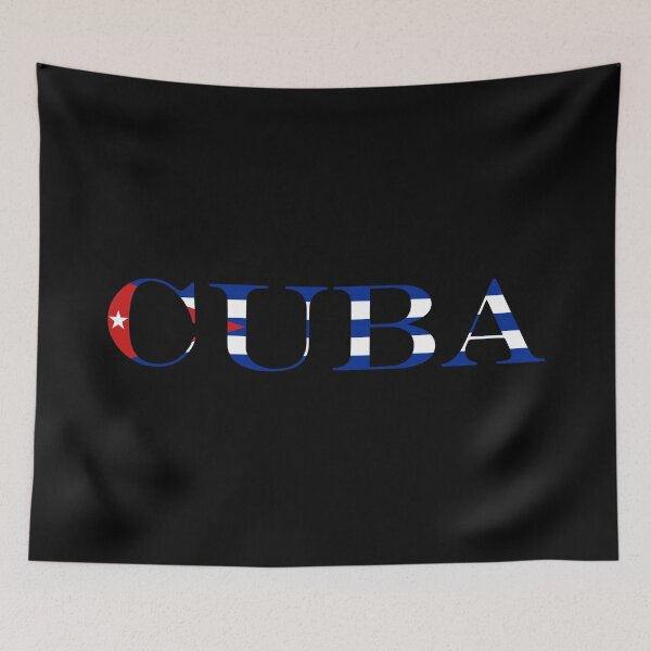 Item preview, Cuba Country Name Typography Flag | Cuban Text Inside Flag Design designed and sold by NTGUILTY.