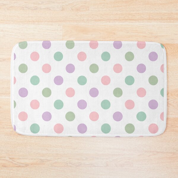 Item preview, Pastel Polka Dot Pattern – Rainbow Dots on White designed and sold by SoftSproutstu.