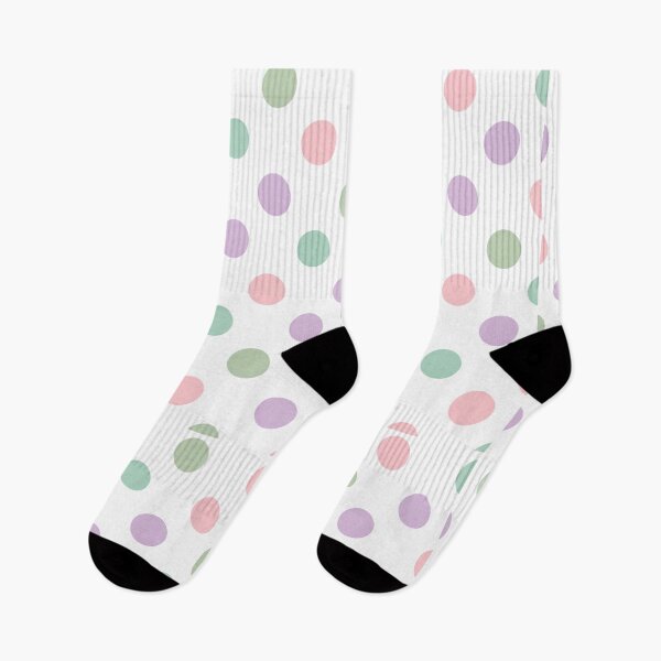 Item preview, Pastel Polka Dot Pattern – Rainbow Dots on White designed and sold by SoftSproutstu.