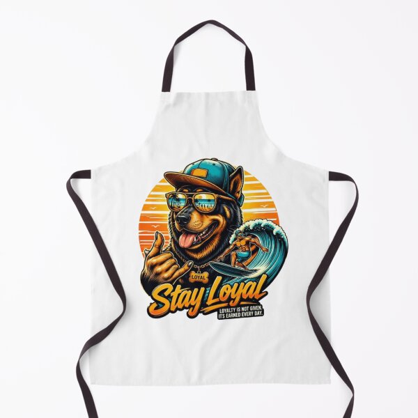 Item preview, Stay Loyal Surf Dog Sunset – Loyalty Quote Beach Illustration designed and sold by PixelStyle Studio.