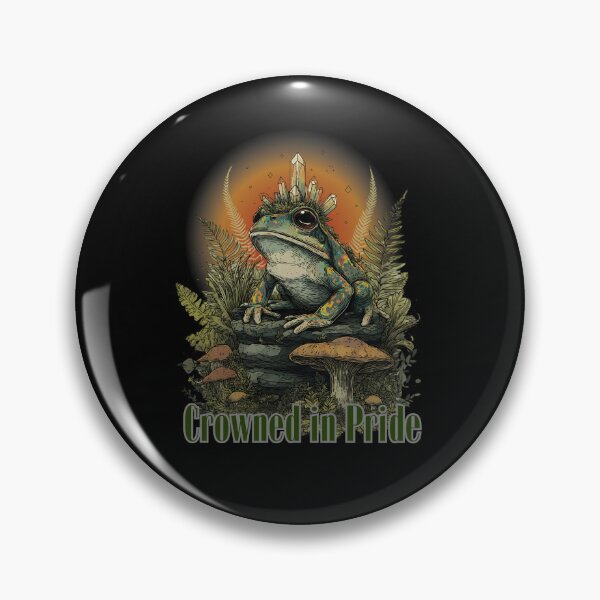 Item preview, Crowned in Pride Queer Goblincore Crystal Frog LGBTQ Mushroom Forest Witch Dark Cottagecore Forestcore  designed and sold by FoxMolter-Shop.