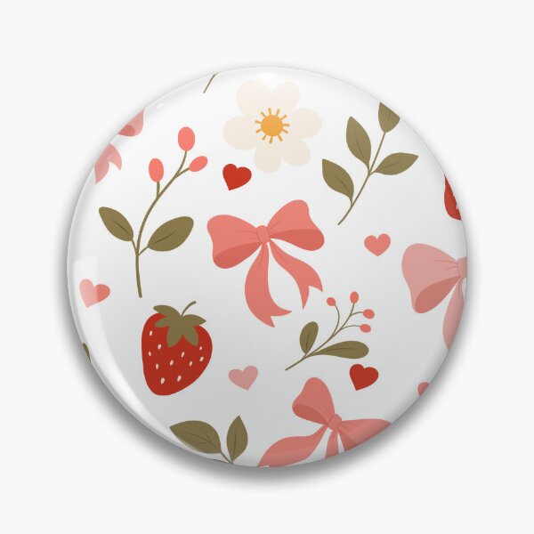 Item preview, Cute Coquette Strawberry and Bow Seamless Pattern Background designed and sold by DiNata.