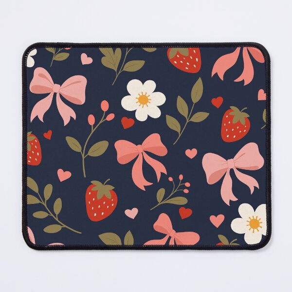 Item preview, Cute Coquette Strawberry and Bow Seamless Pattern Background designed and sold by DiNata.