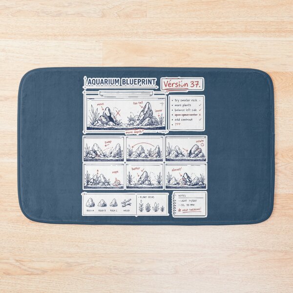 Item preview, Funny Aquascaping Blueprint Version 37 Aquarium designed and sold by SimplePoDesign.