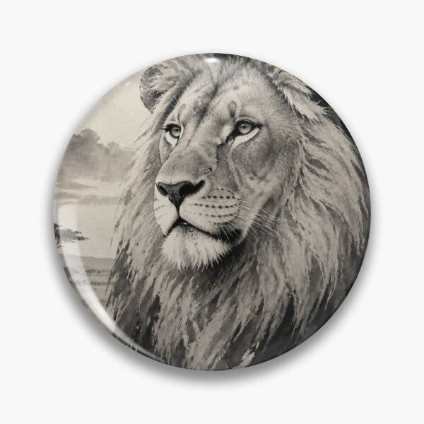 Item preview, Ink Wash Lion Portrait designed and sold by Simplybe1.