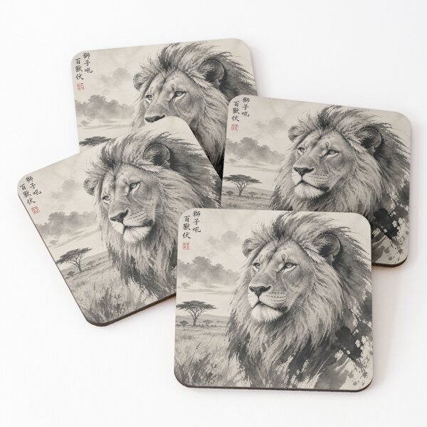 Item preview, Ink Wash Lion Portrait designed and sold by Simplybe1.