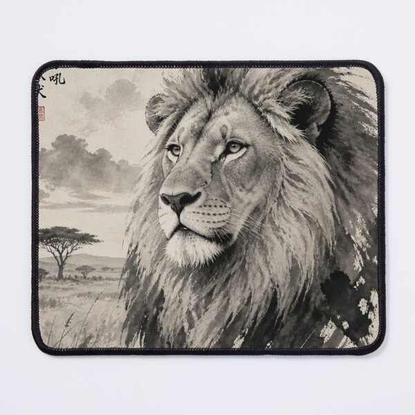 Item preview, Ink Wash Lion Portrait designed and sold by Simplybe1.