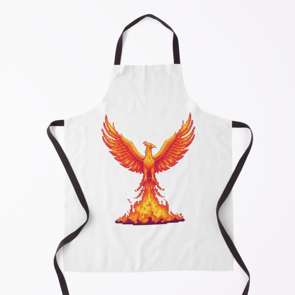 Item preview, Retro Pixel Art Phoenix Rising From Fire designed and sold by ByKayaPrints.