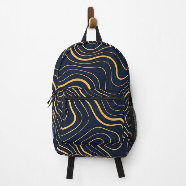Item preview, Navy Gold Topographic Pattern – Luxury Wave Design designed and sold by SoftSproutstu.